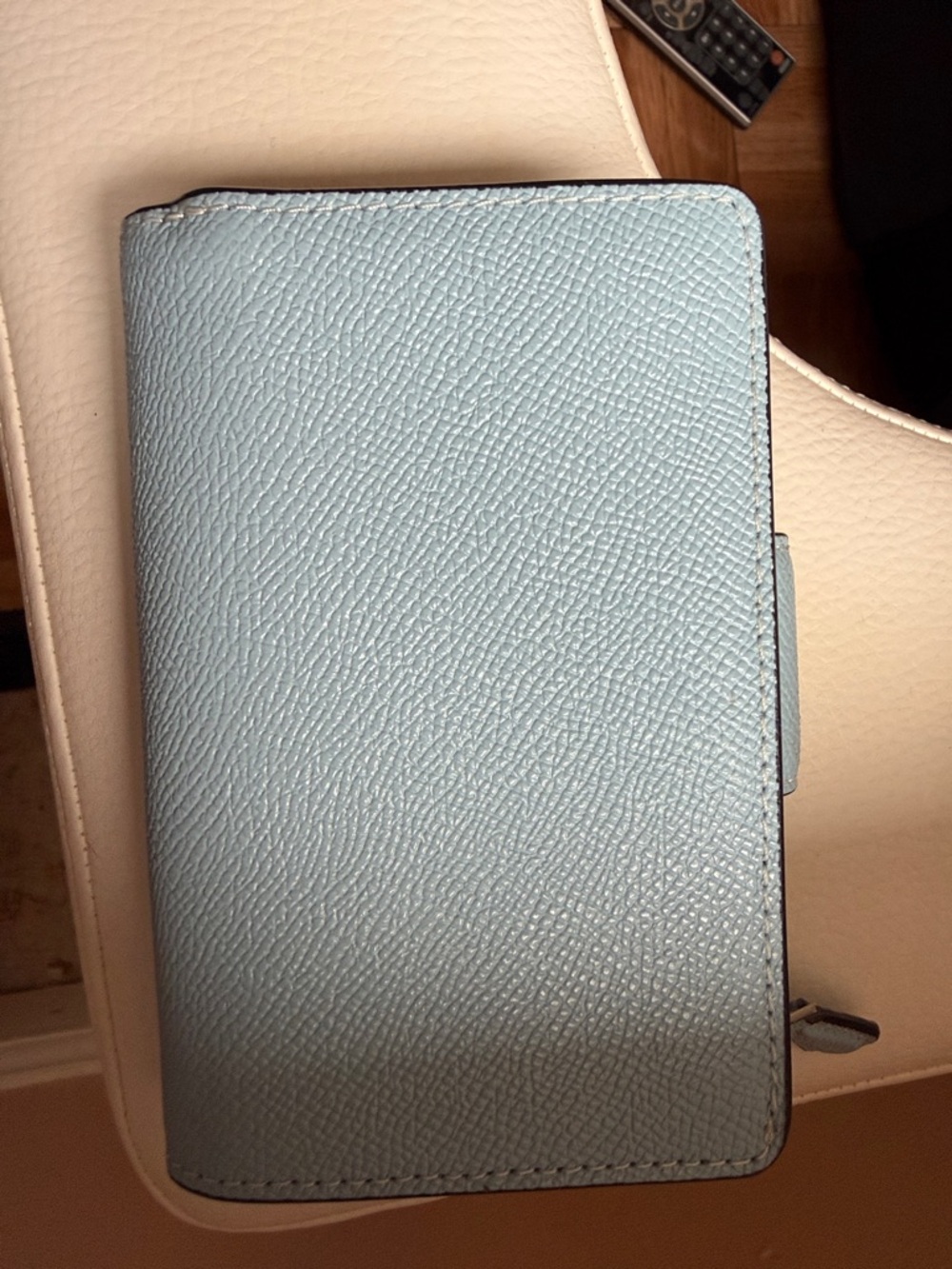 Coach Light Blue Leather Snap Wallet - Picture 3 of 6